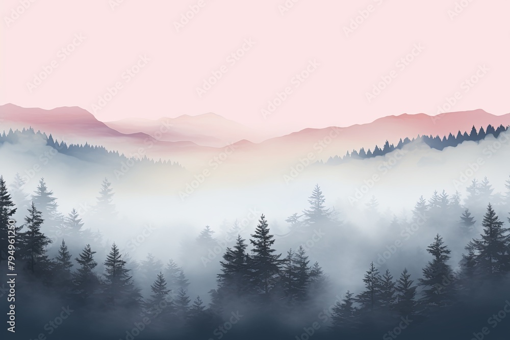 Obraz premium Fading Fog Gradient Styles: A Slow and Beautiful Vanishing Design