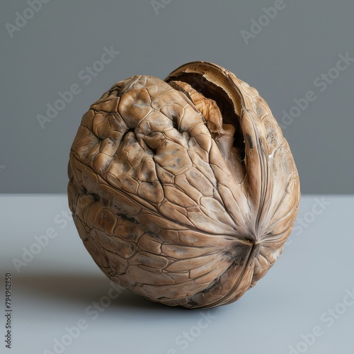 walnut on white