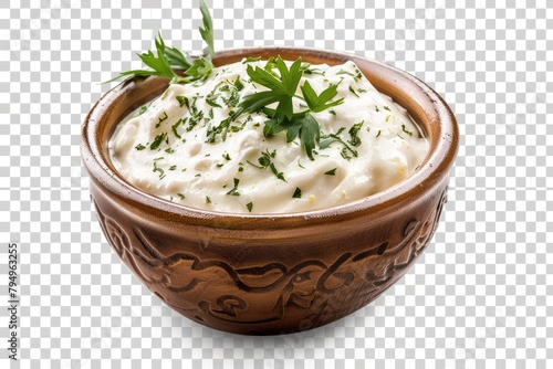 baba ganush sauce isolated on a png transparent background