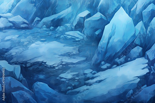 Glistening Glacial Ice Gradients: Frosty Vibes in a Chilled Climate
