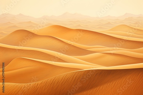 Golden Desert Sand Gradients  Arid Landscape Hues Mirage