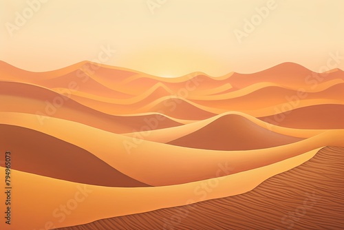 Golden Desert Sand Gradients  Dawn Hues of the Desert Sky
