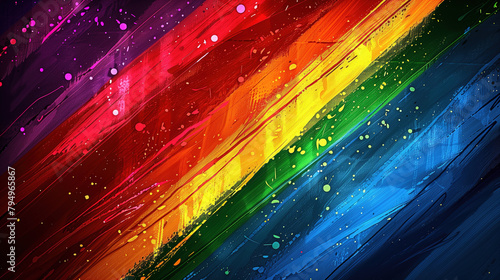 Rainbow Colored Wallpaper on Black Background