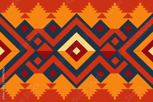 Ethnic boho seamless pattern. Tribal aztec ornament. Folk motif. Textile rapport.