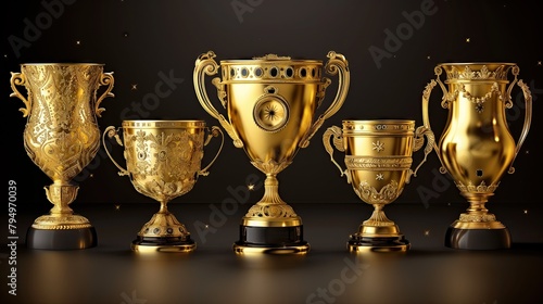 golden trophy Trophies for sports competitions
