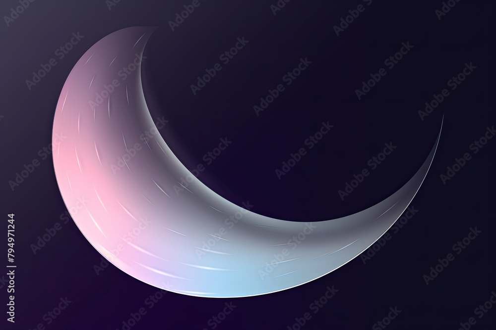Obraz premium Moonrise Silver Gradient Effects: Glossy Moonbeam Gradients Display harmonies.