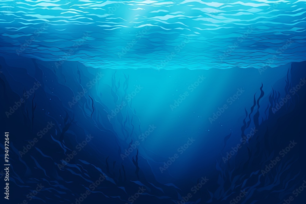 Vibrant Blue Depths: Oceanic Gradients and Deep Sea Color Schemes