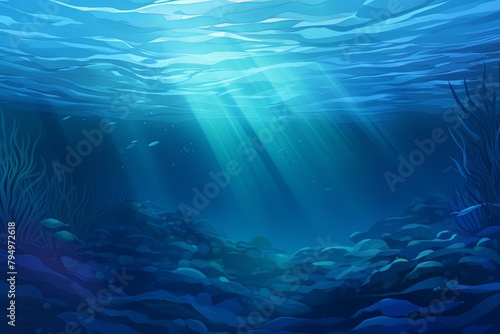 Oceanic Deep Gradient Layers: Underwater Twilight Spectacle