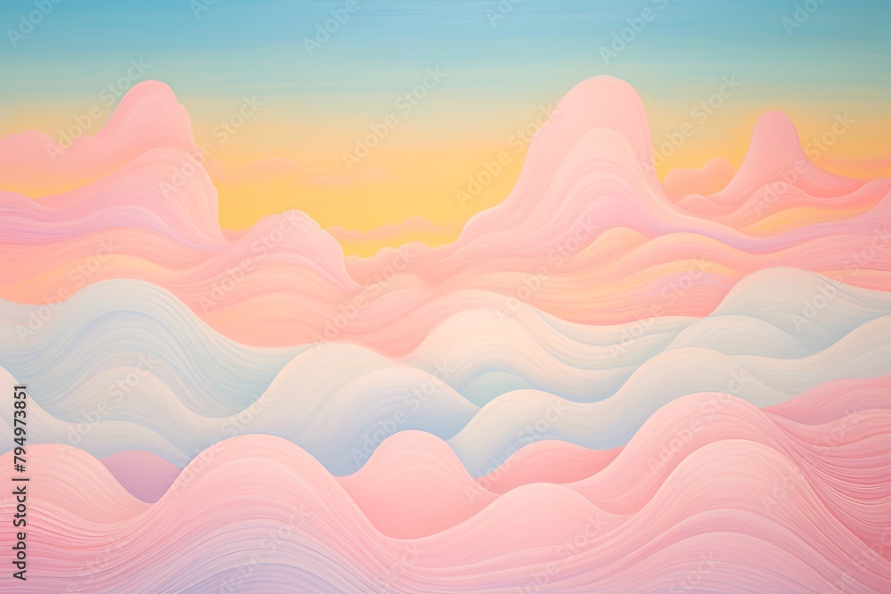 Pastel Rainbow Gradient Dreams: Tranquil Art Piece