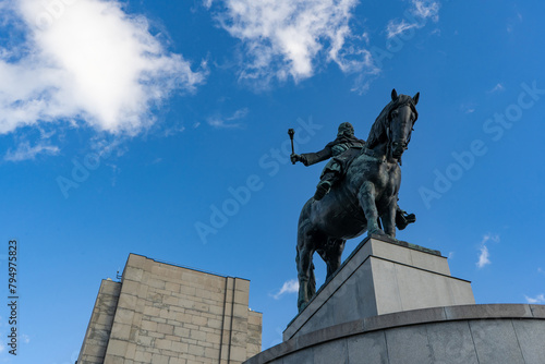 Horseman statue of Jan Zizka in Prague