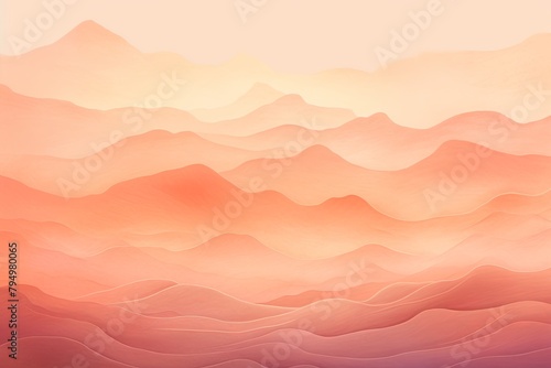 Soft Peach Sunset Gradients and Warm Sky Textures Symphony