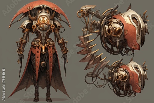 Steampunk Clockwork Designs: Futuristic Cyberpunk Crossover Creations