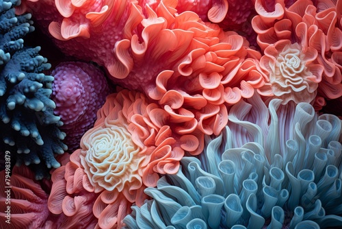 Tropical Coral Reef Gradients  Deep-Sea Coral Tints in Spectrum Harmony
