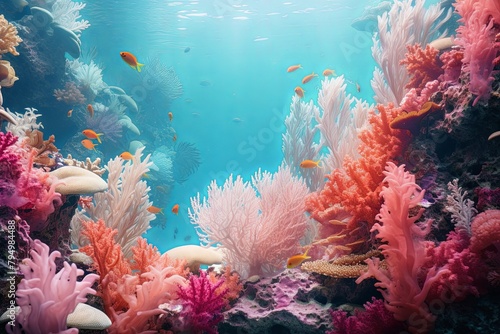 Tropical Coral Reef Gradients: Underwater Rainbow Hues Delight