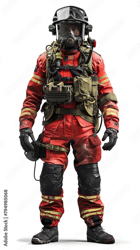 Realistic Image of training and preparedness on a white background, Realistic.