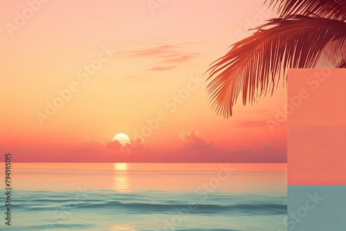 Serene Coastal Sunrise  Vibrant Tropical Beach Color Palette