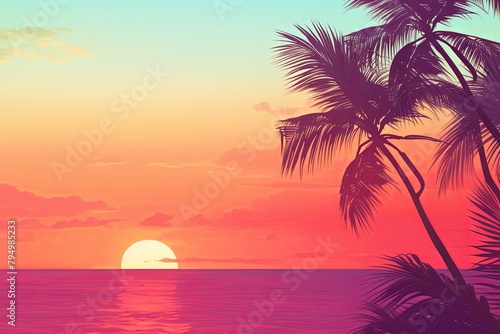 Tropical Sunrise Color Palettes  Warm Ocean Sunrise Gradients Emerge