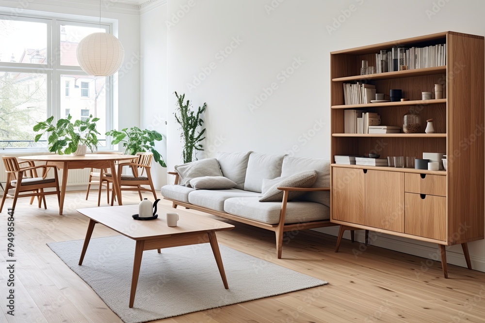 Fototapeta premium Scandinavian Minimalism: Clean Lines and Spacious Layouts