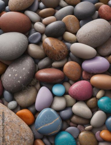 Colorful pebble background.