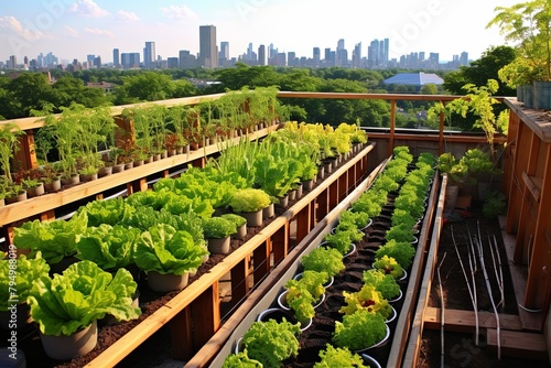 Urban Organic Rooftop Gardening: Comprehensive Guides and Techniques for Urban Farming photo
