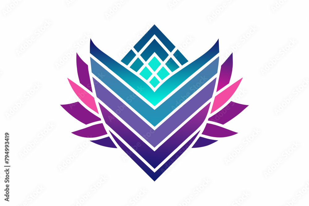 Create a logo with gradient patterns inspired by textiles, delivered in vector format Create a logo with gradient patterns inspired by textiles, delivered in vector format