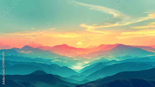 Mountains and sky at sunset. -- © UsamaR