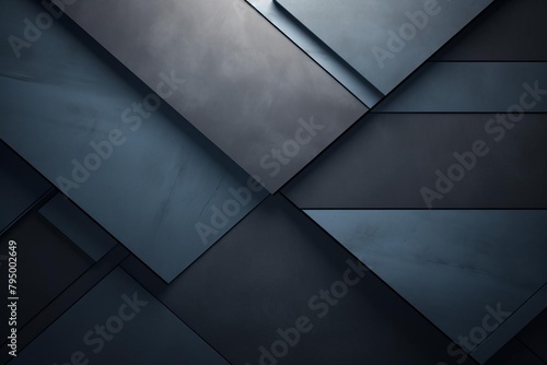 Sophisticated abstract background with a deep grey tone, featuring a light effect in the thirds composition that accentuates sharp, precise details photo