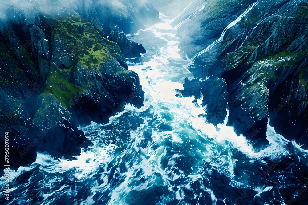 Obraz premium blue water and earth