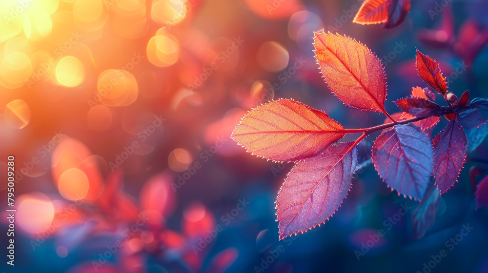 Abstract summer background with delicate multi-coloured foliage at dawn and complex lighting effects, perfect for summer light backgrounds Abstract summer background with delicate multi-coloured foliage at dawn and complex lighting effects, perfect for summer light backgrounds
