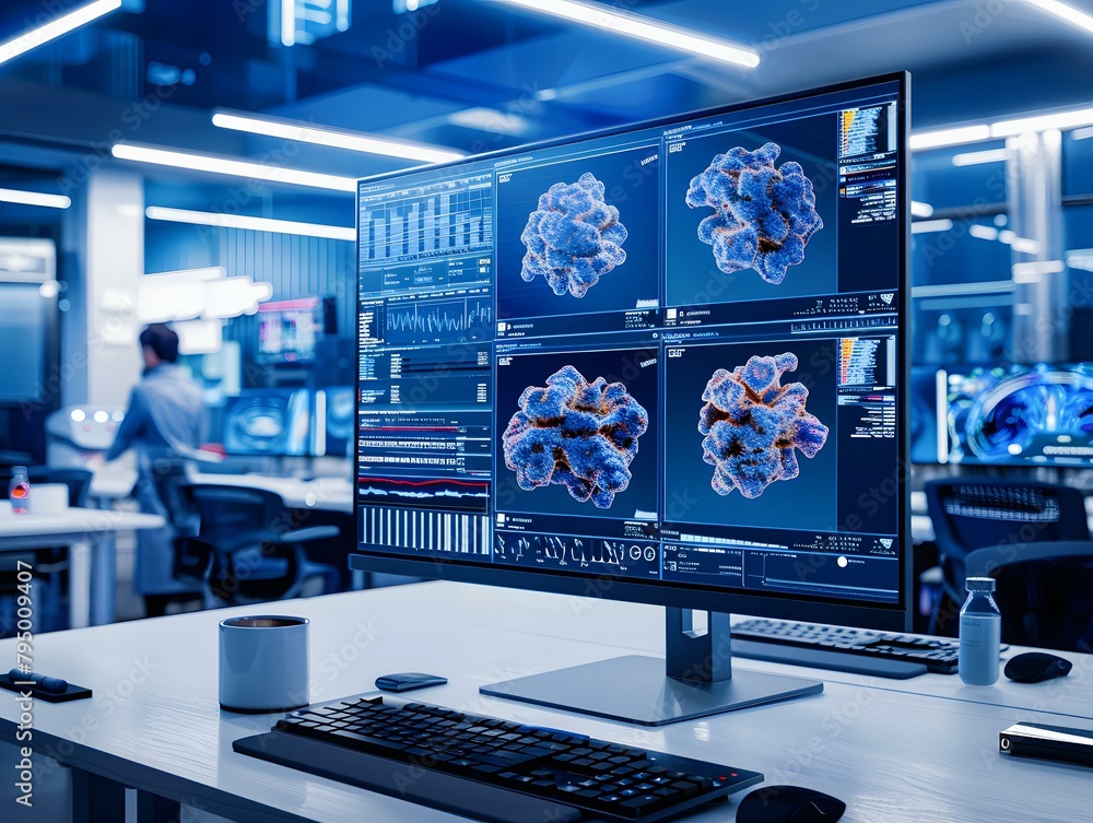 Fototapeta premium monitor in the laboratory