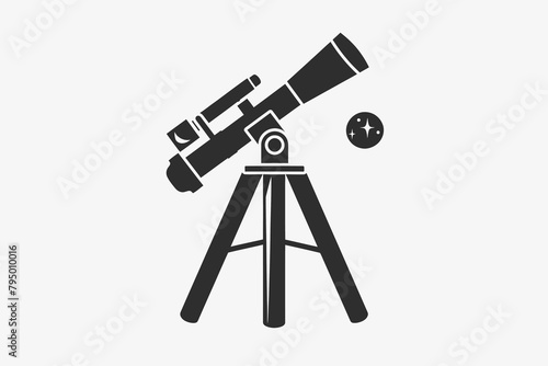 a telescope on a tripod with a ball