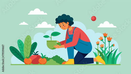 Planting a vegetable garden to reduce the need for buying produce and save money on groceries.