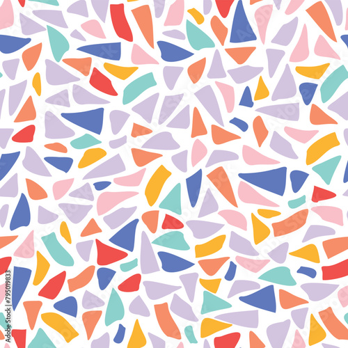 Colorful Triangles 
Decorative seamless pattern. Repeating background. Tileable wallpaper print. (ID: 795019833)