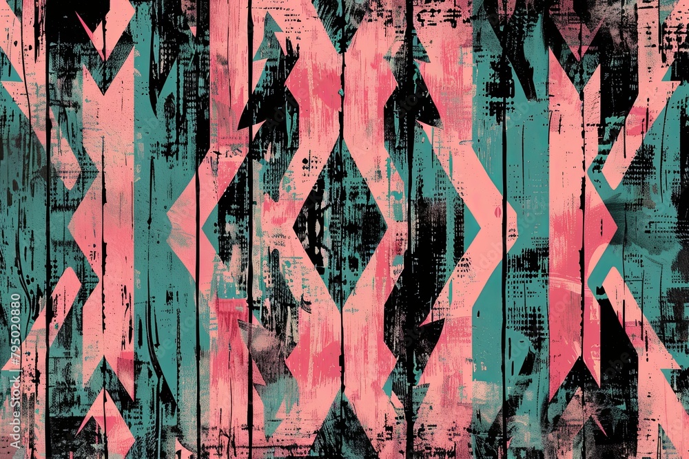 Fototapeta premium Abstract Geometric Grunge Artwork