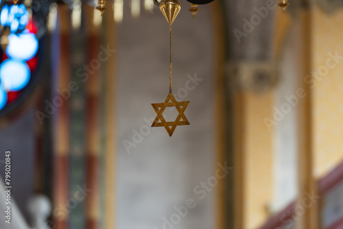 Sacred Jewish Star of David Background Photo, Edirne Turkiye (Turkey)