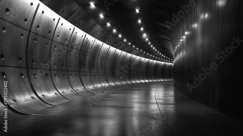 Futuristic underground tunnel for creative design mockups