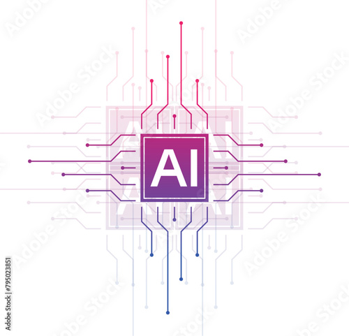 processor artificial intelligence concept. vector artificial intelligence