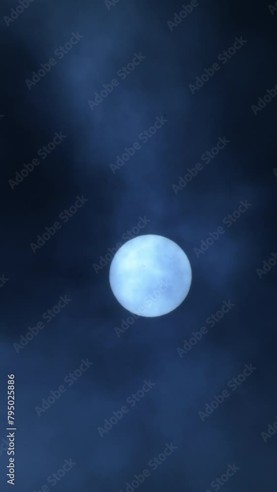 Blue atmosphere passing over sun in a american night. 4K Vertical Blue atmosphere passing over sun in a american night. 4K Vertical