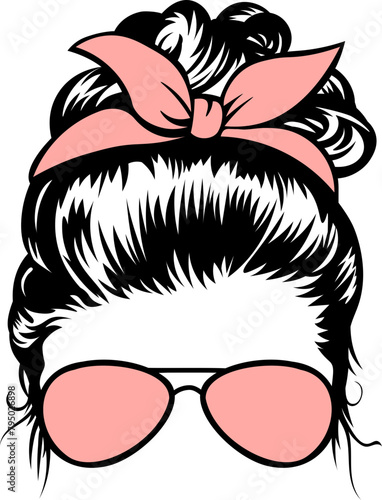 Trendy Messy Bun Mom Life