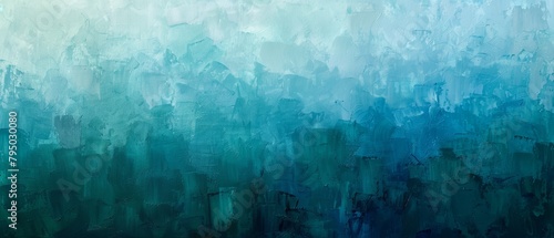 Vertical gradient from electric blue to a deep sea green, evoking the depths of the ocean. 