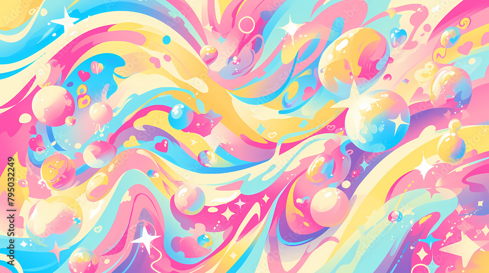 Colorful pastel swirl background