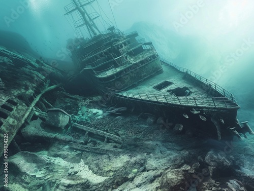 sunken ship, underwater mission to sunken ships