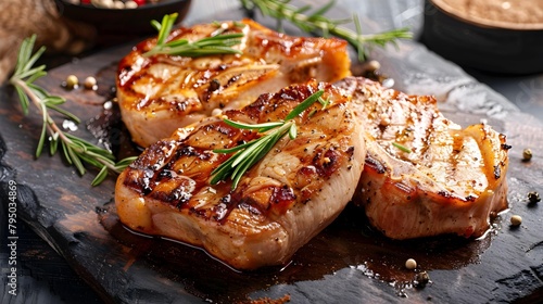 Juicy grilled pork chop fillet steak © PSCL RDL