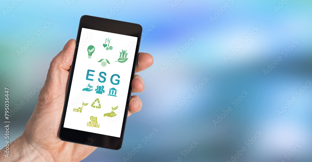 Esg concept on a smartphone