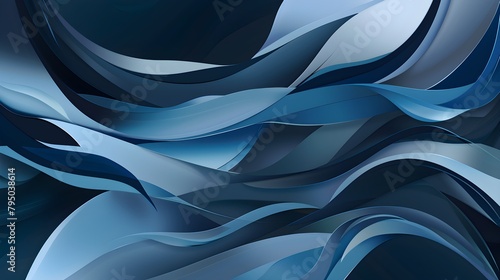 modern header design with thistle, midnight blue and sky blue colors. dynamic curved lines with fluid flowing waves and curves  photo