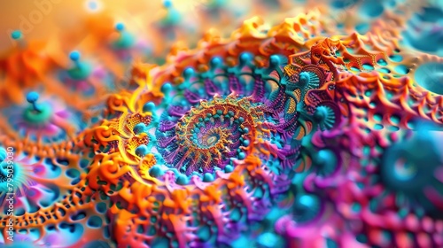 Colorful fractal patterns zooming into an infinite depth