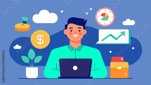A freelancer with a successful gig business sharing their tips and tricks for managing fluctuating income and setting aside emergency funds for