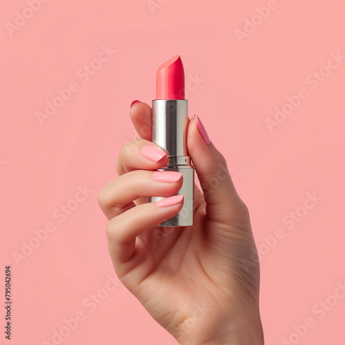Wallpaper Mural A hand holding a pink lipstick Torontodigital.ca