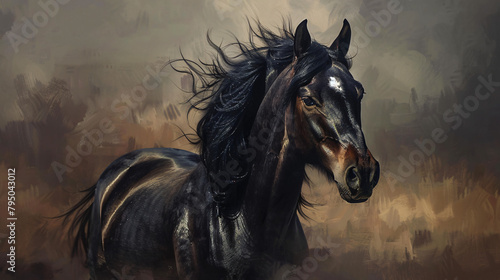 Portrait of beautiful horse --