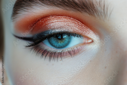 Wallpaper Mural A woman's eye with a blue iris and a black eyeliner Torontodigital.ca